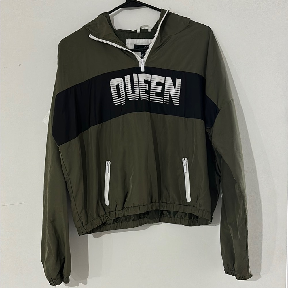 Rue21 Green and Black Utility Jacket Sporty Design